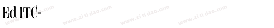 Ed ITC字体转换